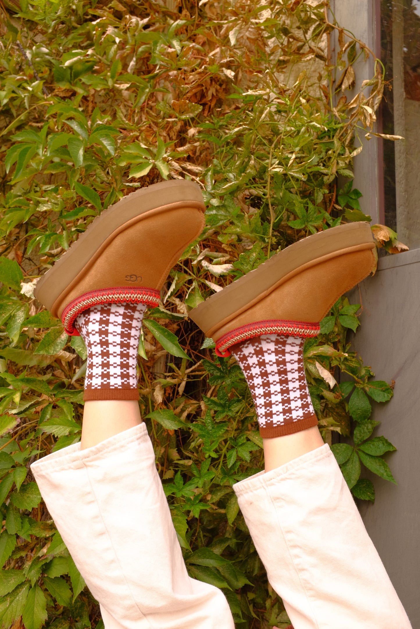 Brown Pixel Gingham