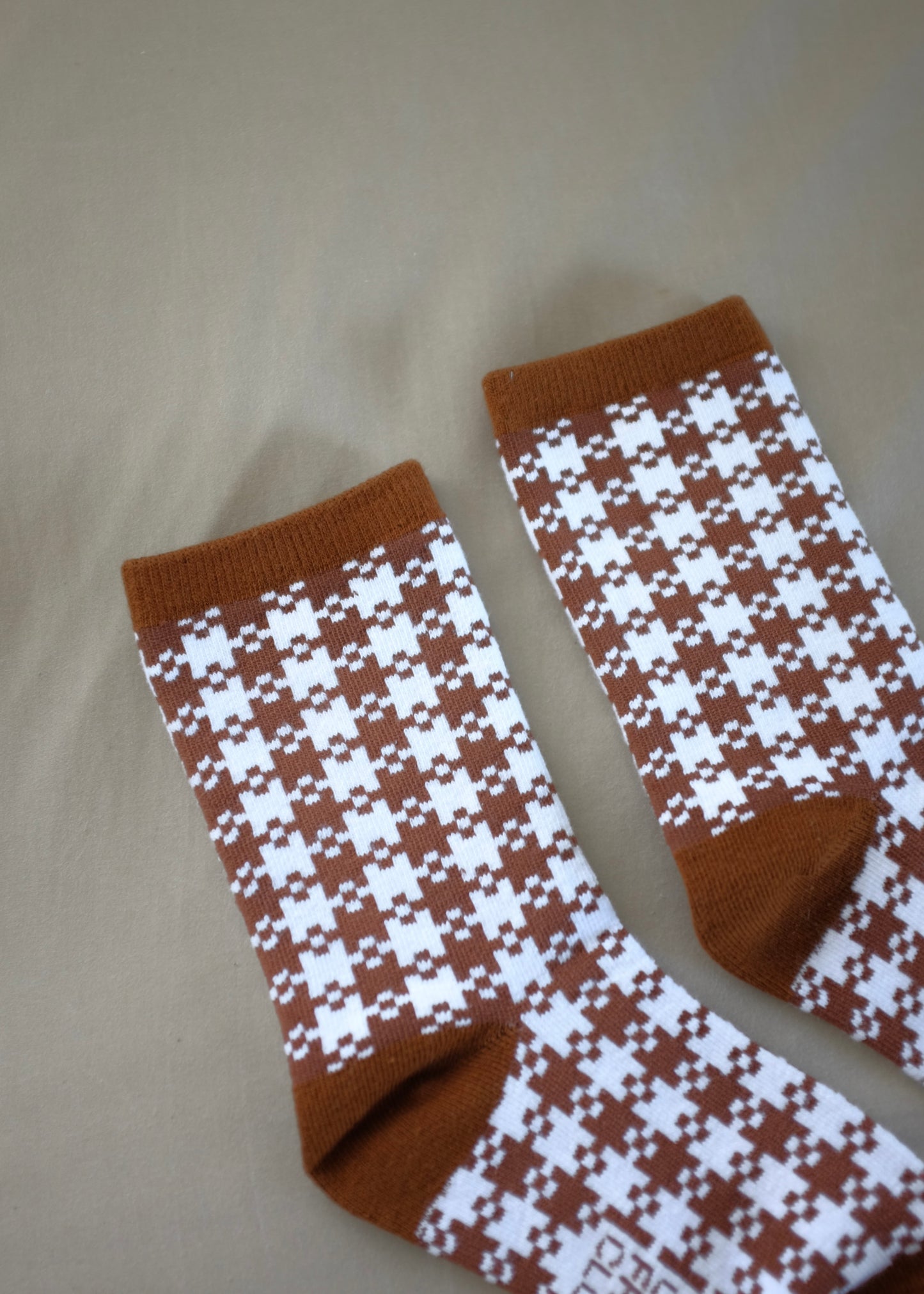 Brown Pixel Gingham