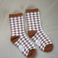 Brown Pixel Gingham