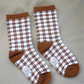 Brown Pixel Gingham