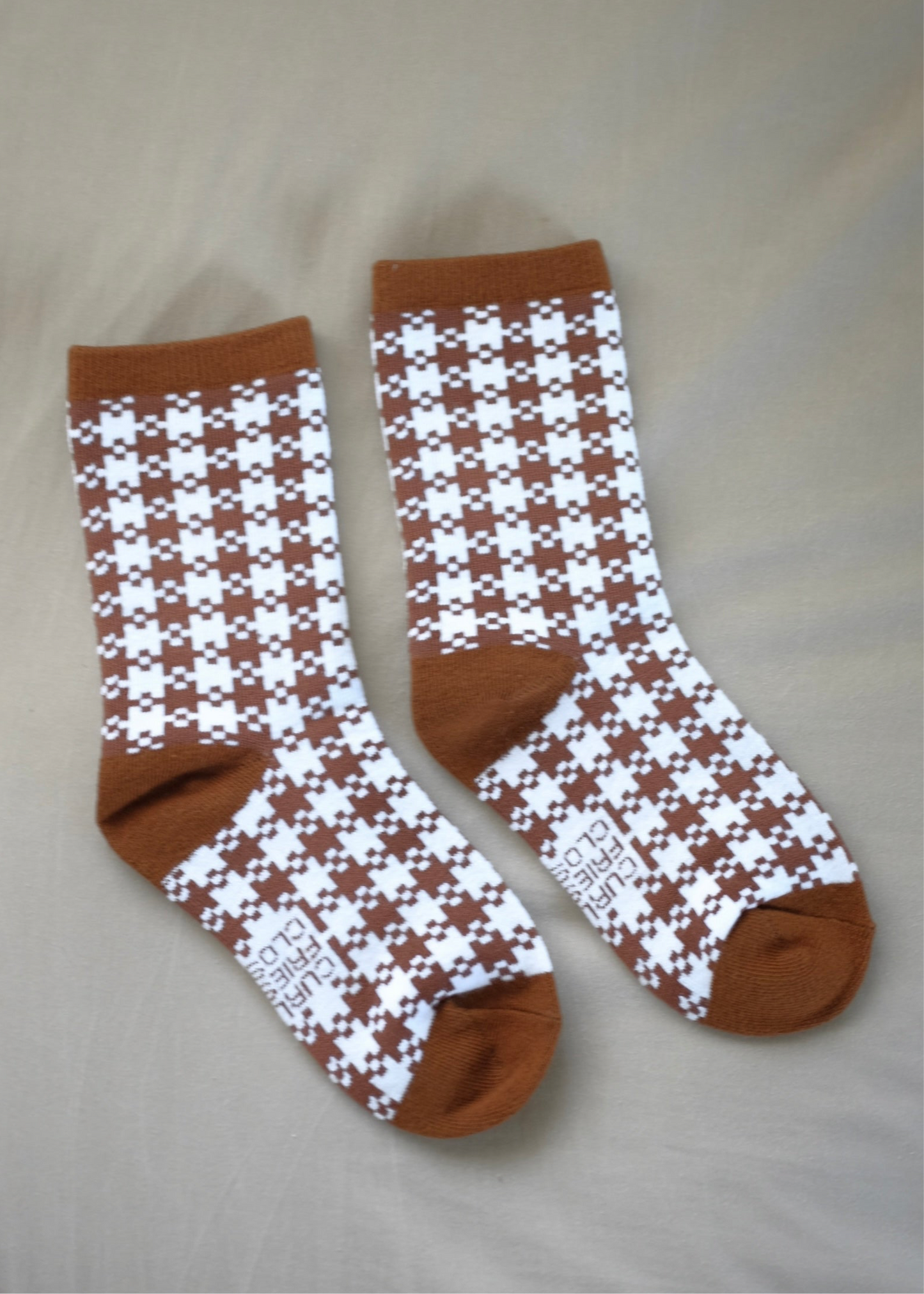 Brown Pixel Gingham